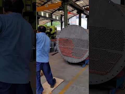 Heat exchanger installation of copper tube process