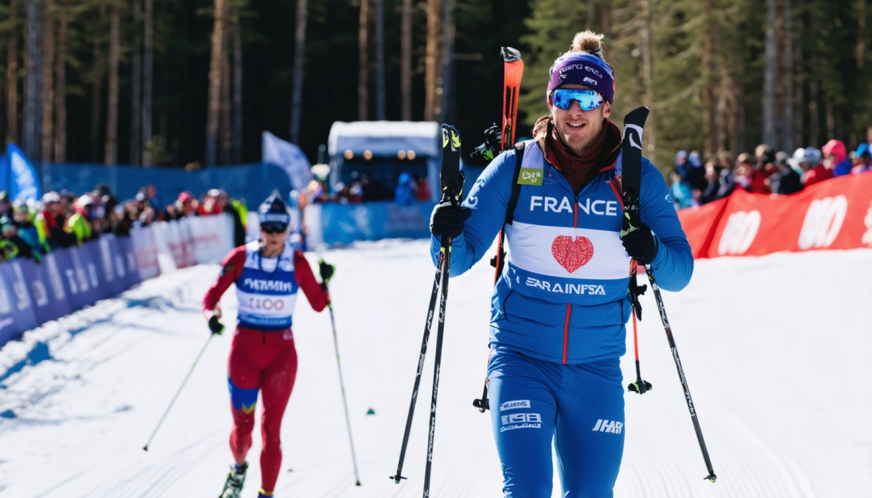 Triumphant Revelry: French Biathlon Team Dazzles in Lenzerheide